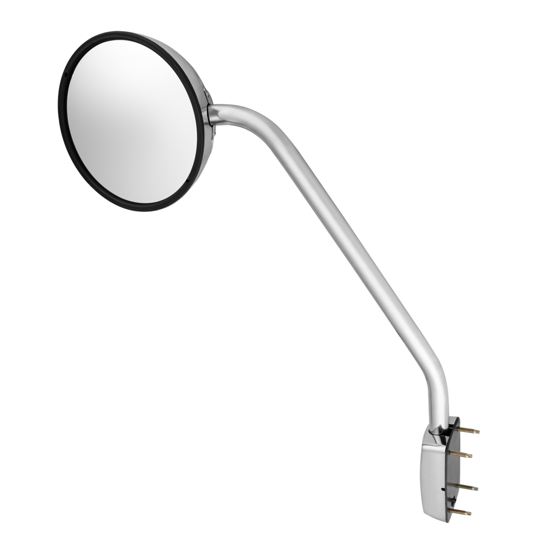 Chrome Hood Mirror Assembly With Sequential LED Turn Signal For 2013-2021 KW T680 &amp; 2012-2021 PB 578 — Driver