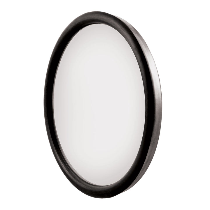 8-1/2" 430 Stainless Steel Heated 320R Convex Mirror - Centered Mounting Stud