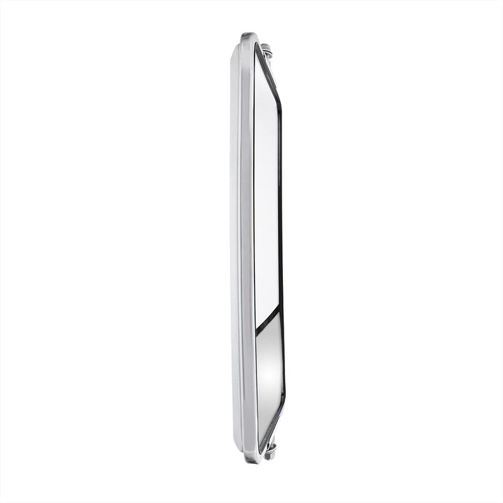 7" x 16" 430 Stainless Steel West Coast Style Mirror With Convex Lower Mirror - Heated