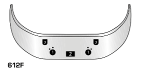 Mack CXU613 (2005 &amp; newer) chrome bumper — fitment diagram