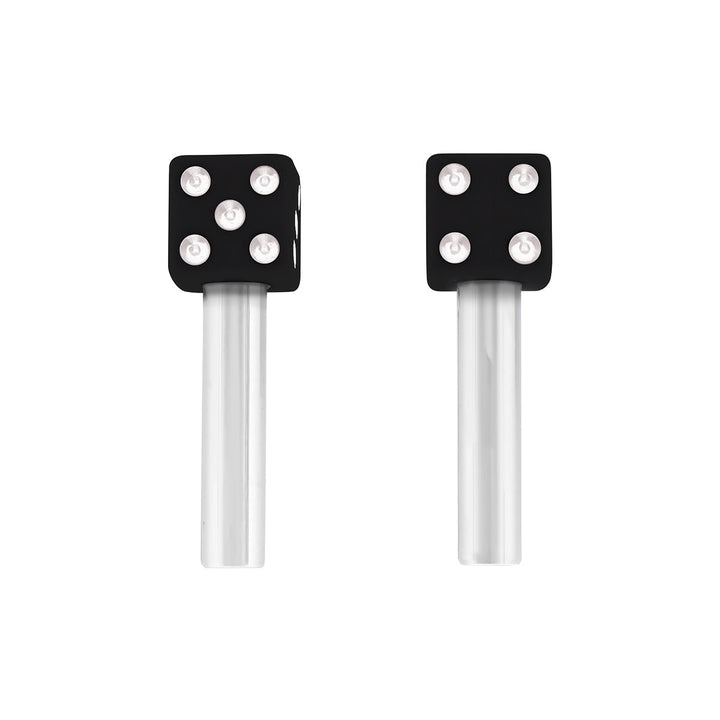 Dice Door Lock Knobs - Black (2Pc/Set)
