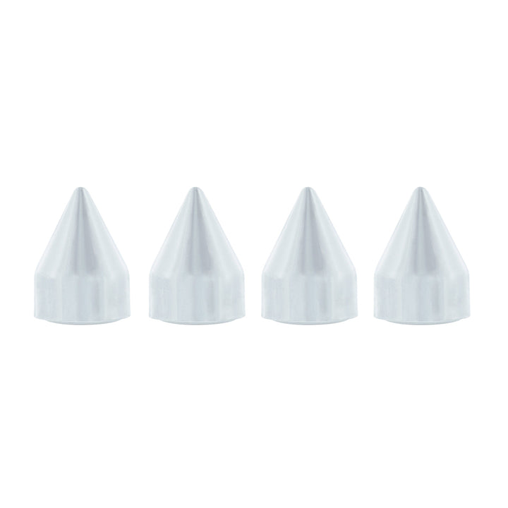 Chrome Plastic Spike Snap-On Screw Head Covers For 
