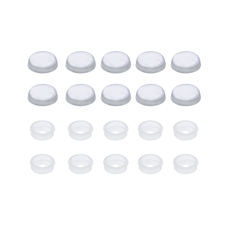 Chrome Plastic Snap-On Screw Cover For 