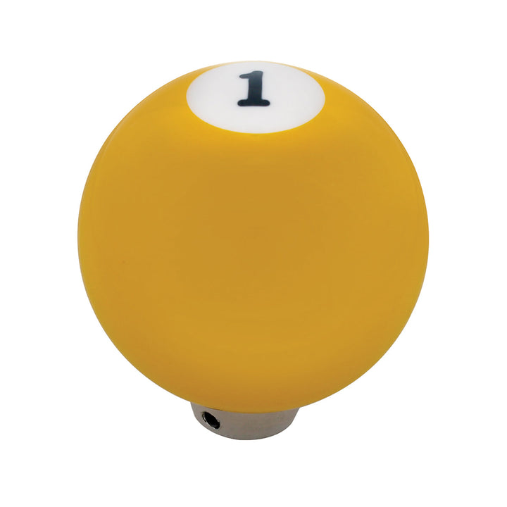 Number 1 Pool Ball Gearshift Knob - Gloss Yellow