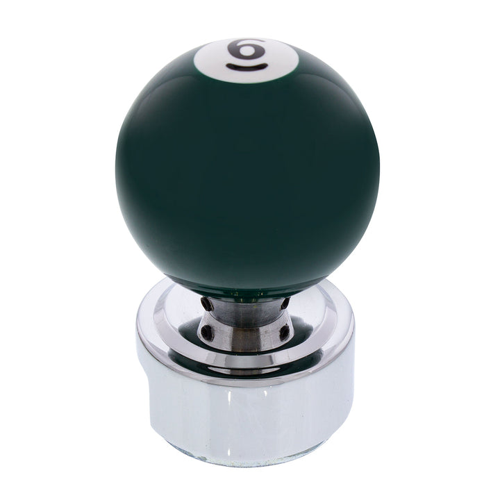Number 6 Pool Ball Gearshift Knob For 13/15/18 Speed Eaton Style Shifters