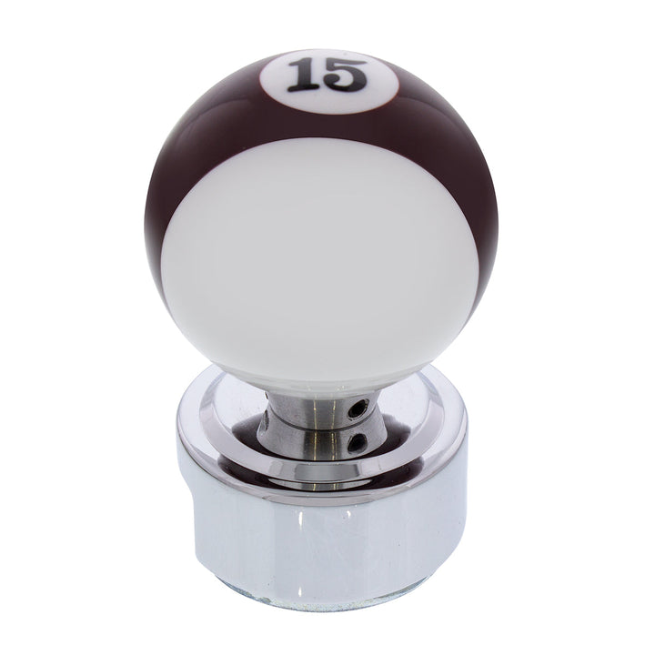 Number 15 Pool Ball Gearshift Knob For 13/15/18 Speed Eaton Style Shifters