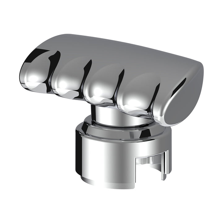 Thread-On T-Shape Gearshift Knob With Chrome 13/15/18 Speed Adapter - Chrome