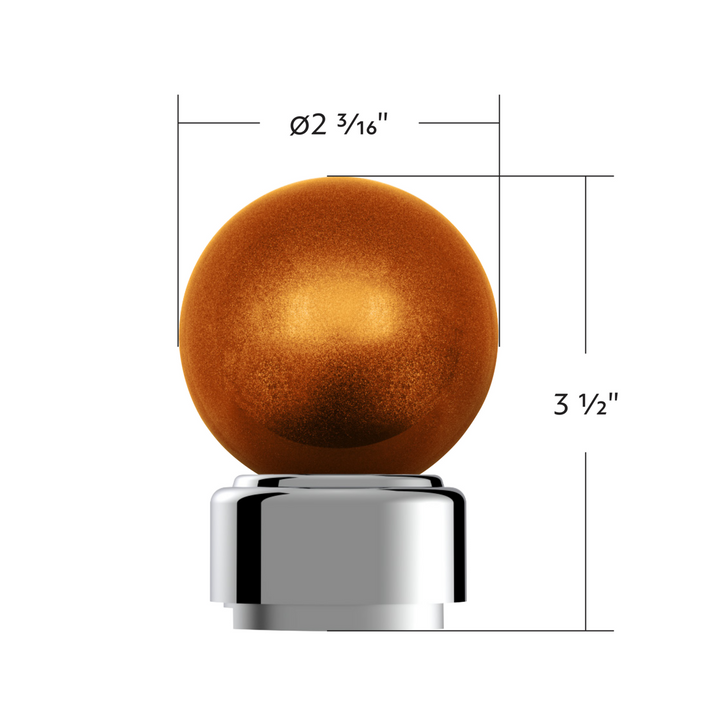 Thread-On Bristol Style Gearshift Knob with 9/10 Speed Adapter
