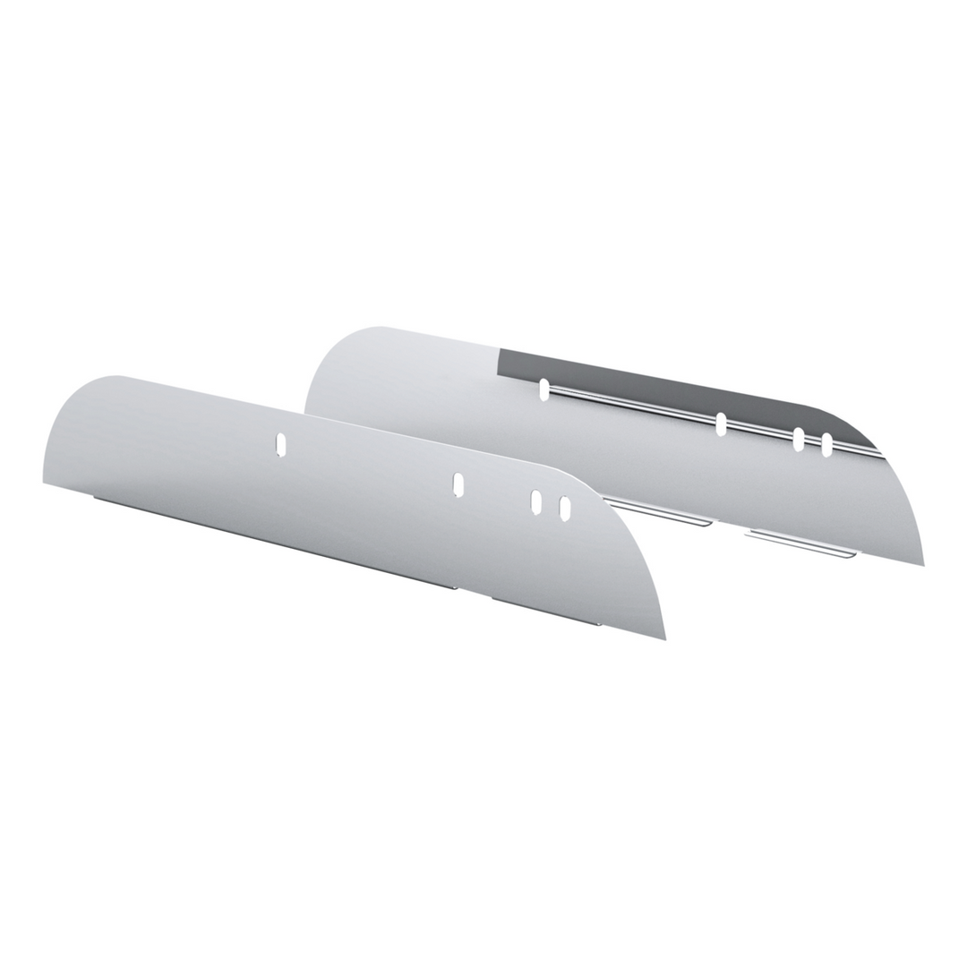 430 Stainless Steel 5" Chop Top Window Trim For 2005+ Peterbilt Trucks With Door Mounted Mirror (Pair)