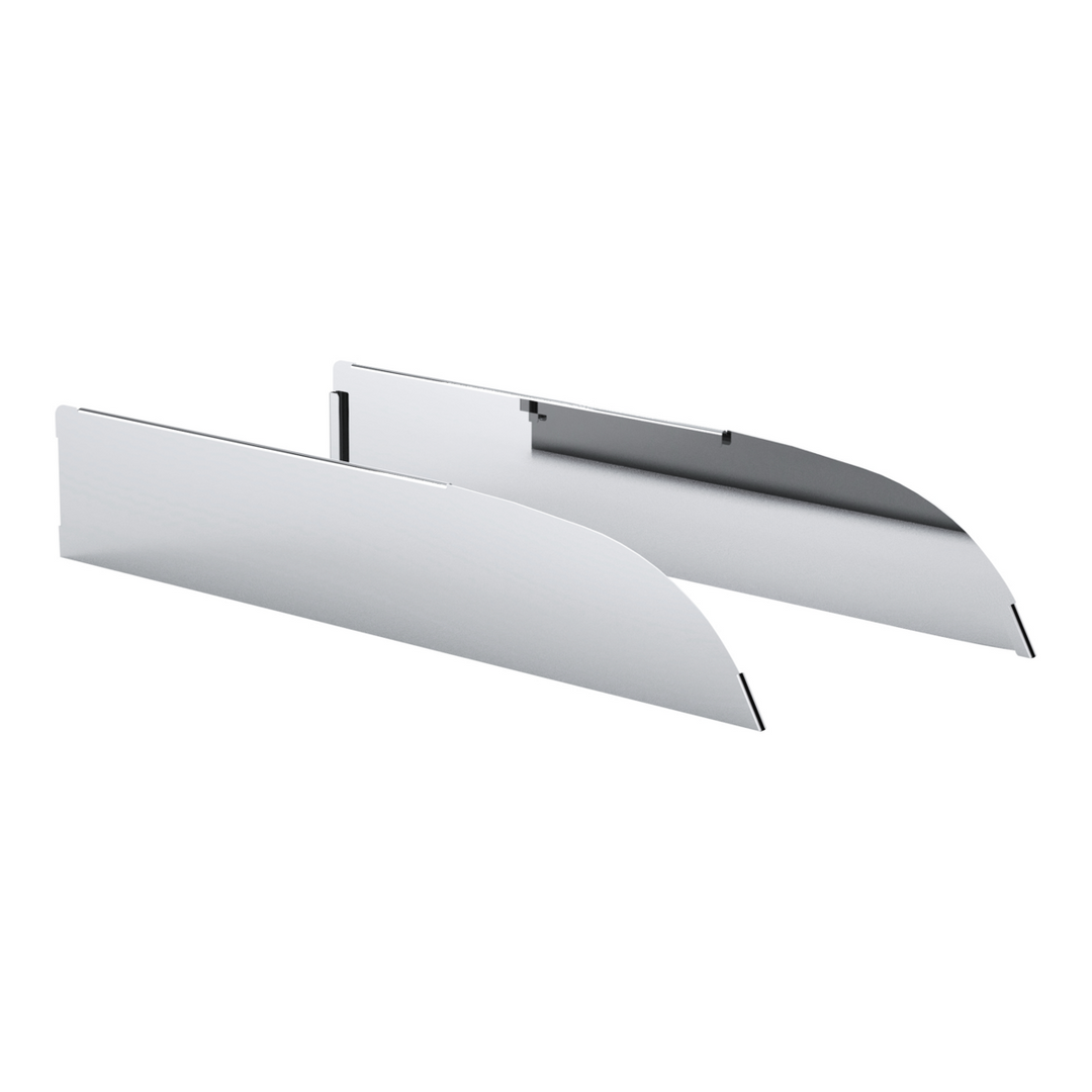 430 Stainless Steel 6" Chop Top Window Trim For 2012-2017 Peterbilt 567 &amp; 579 (Pair)