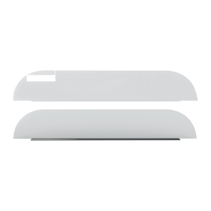 430 Stainless Steel 5" Chop Top Window Trim For 2006+ Peterbilt Trucks With Convex Mirror (Pair)