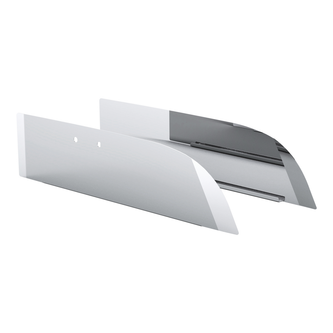430 Stainless Steel 8" Chop Top Window Trim For 2012-2026 Peterbilt 579 With Convex Mirror (Pair)