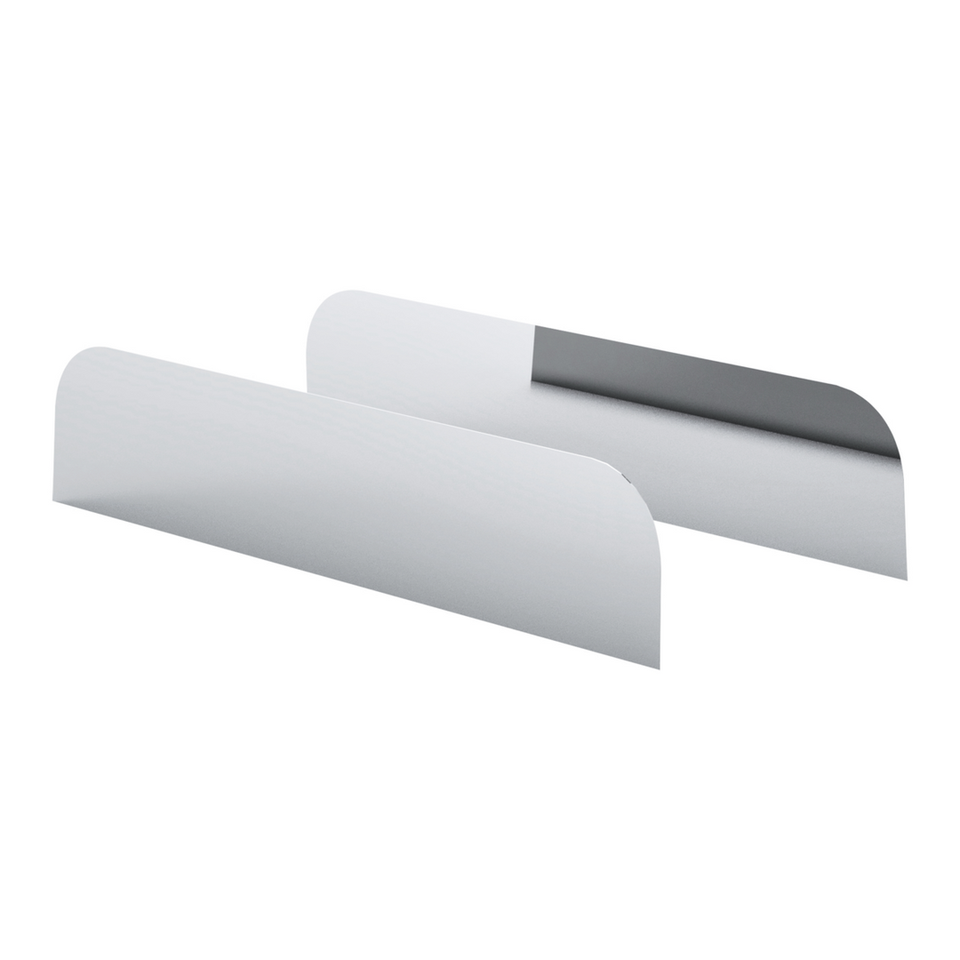 430 Stainless Steel 6.5" Chop Top Window Trim For Peterbilt 379, 388, 389 Sleeper (Pair)