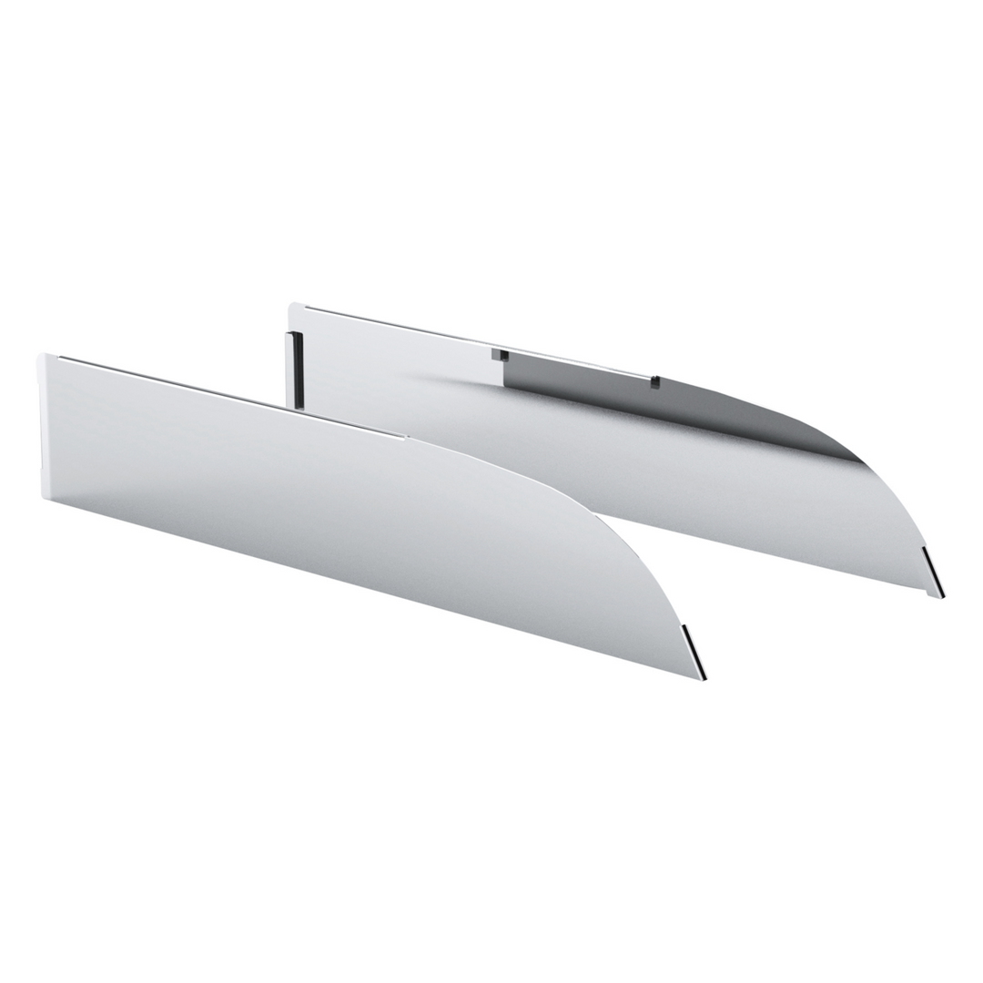 430 Stainless Steel 6" Chop Top Window Trim For 2012-2017 Kenowrth T680 &amp; T880 (Pair)