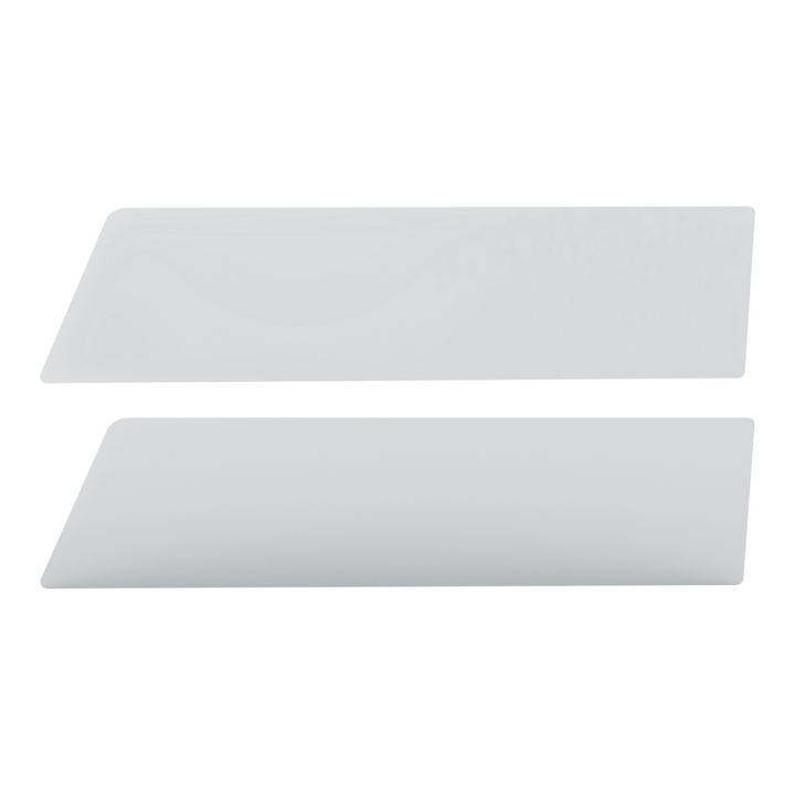 430 Stainless Steel 8" Chop Top Window Trim For 2006-2016 International Prostar With Sealed Vent Window (Pair)