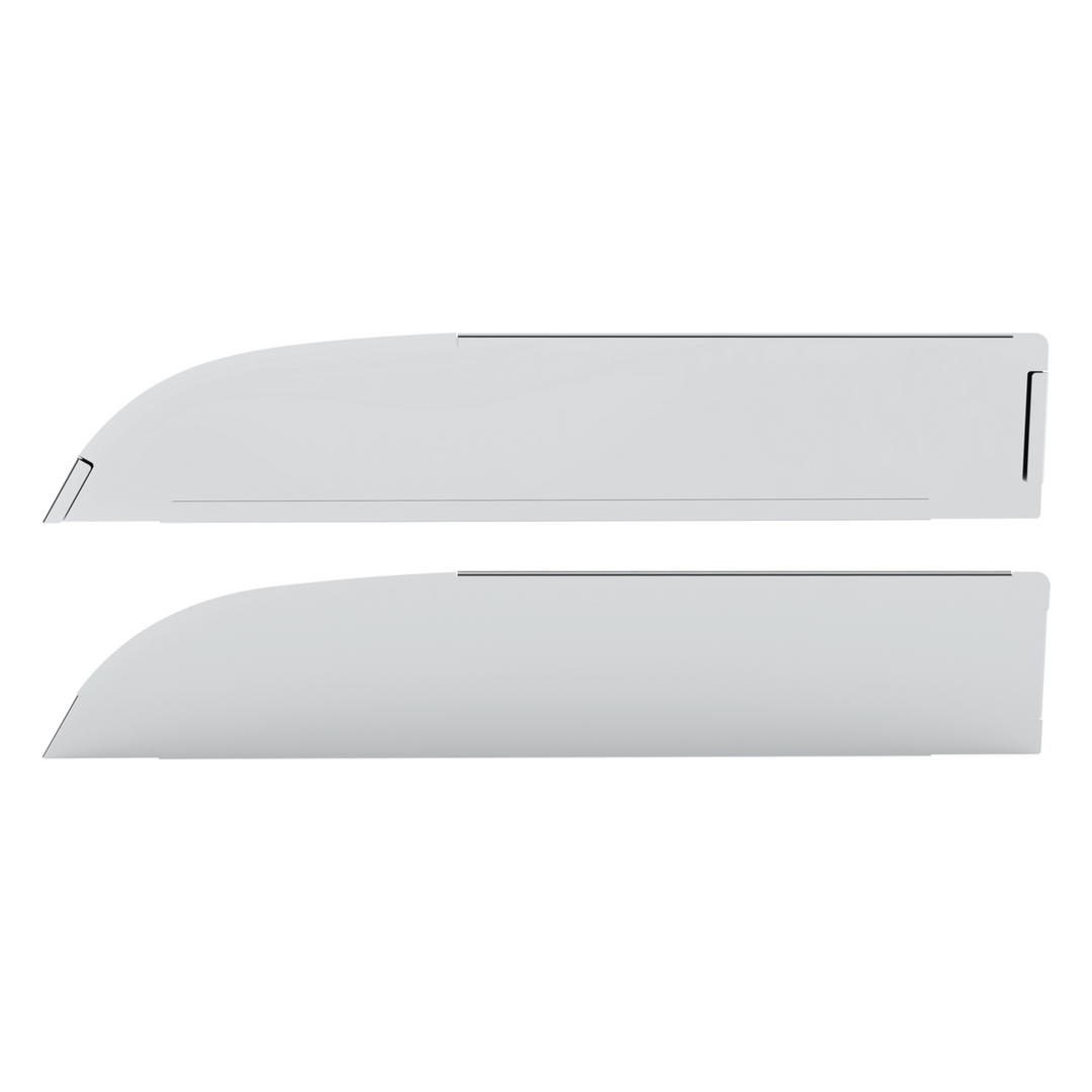430 Stainless Steel 6.5" Chop Top Window Trim For 2012-2017 Peterbilt 567 &amp; 579 (Pair)