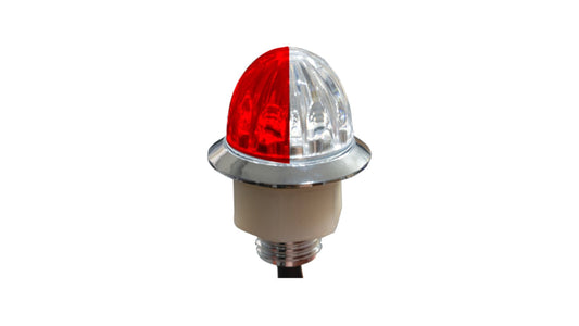 4 LED 3/4″ DUAL COLOR MINI WATERMELON LIGHT – RED & WHITE/CLEAR LENS