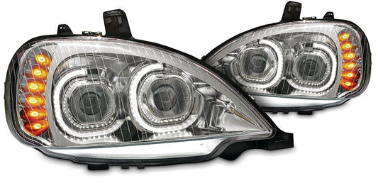 FREIGHTLINER COLUMBIA LED HEADLIGHT CHROME (DRIVER)