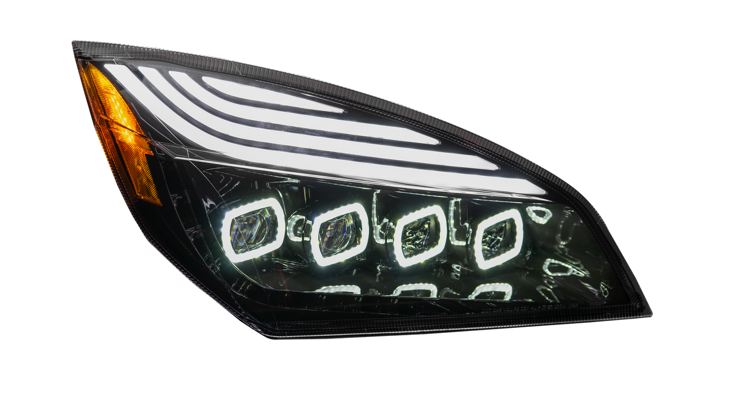 FREIGHTLINER CASCADIA 2018+ LED HEADLIGHT BLACK (PASSENGER)