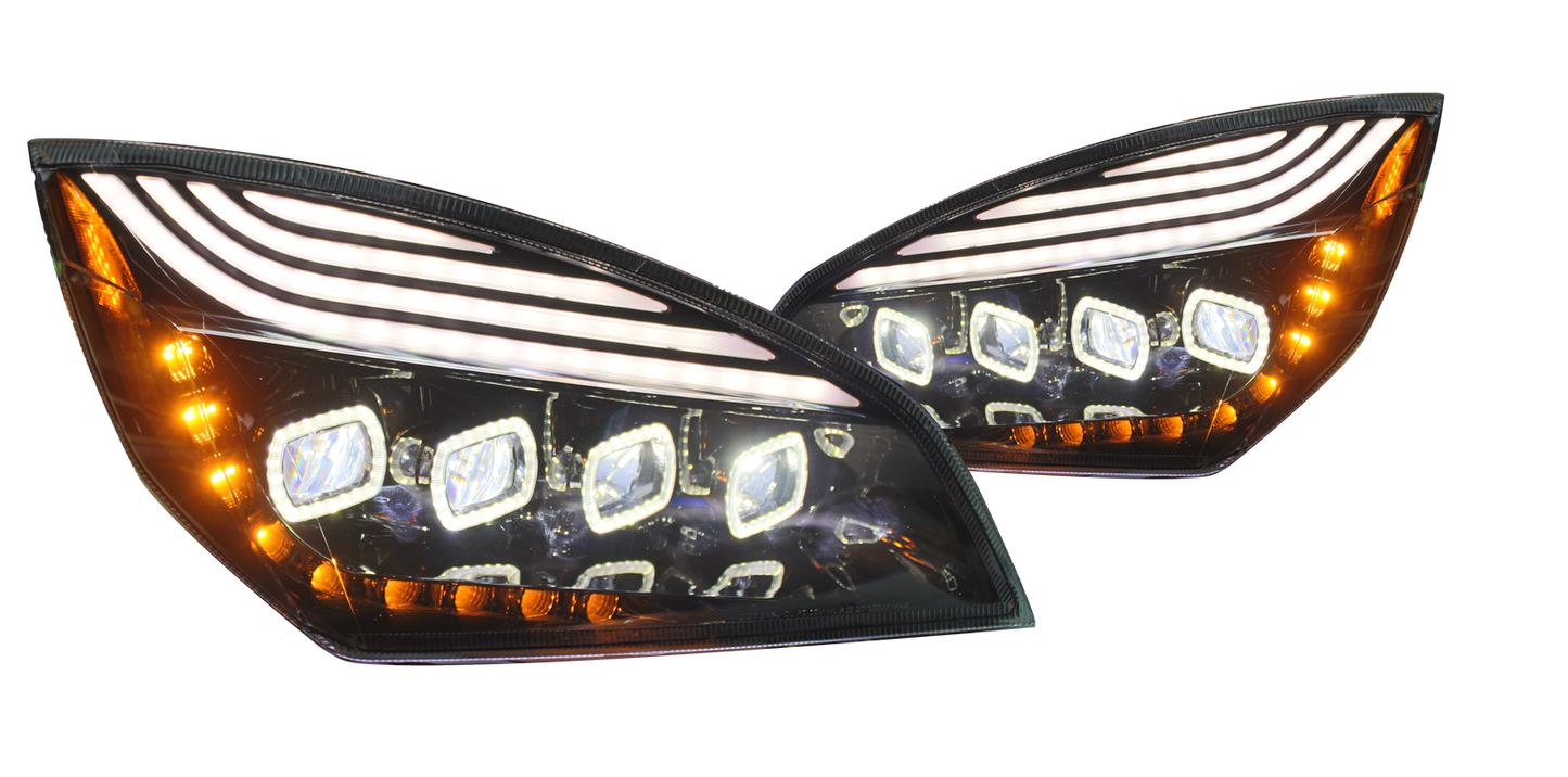 FREIGHTLINER CASCADIA 2018+ LED HEADLIGHT BLACK (DRIVER)