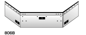 Peterbilt 378 Logger / 357 Logger chrome bumper — fitment diagram