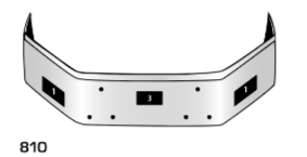 Chrome Bumper for Peterbilt 385 — 10-Gauge, Made in USA