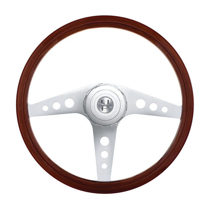 18" Chrome GT Steering Wheel With Hub &amp; Horn Button Kit For Peterbilt (1998-2005) &amp; Kenworth (2001-2002)