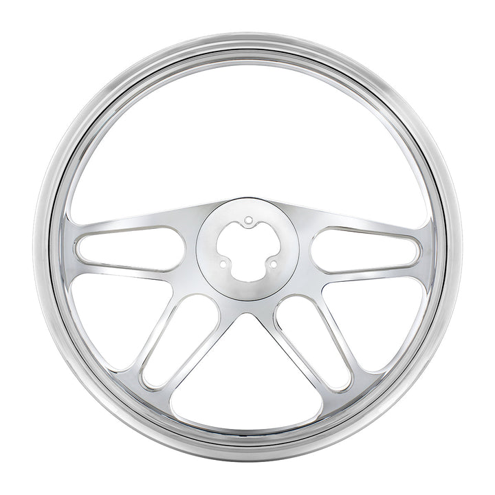 18" Chrome Aluminum "4 - Spoke" Style Steering Wheel