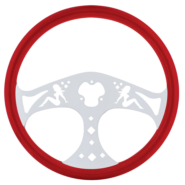 18" Color Lady Steering Wheel - Indigo Red