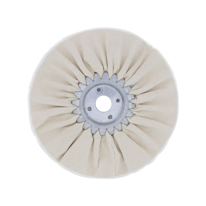 6" White Treated Airway Buff - 5/8" &amp; 1/2" Arbor