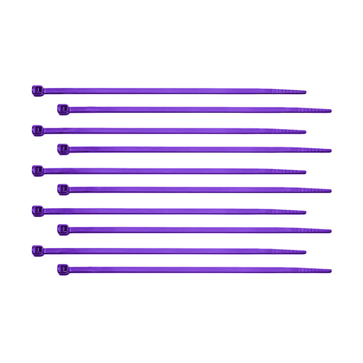 6" Nylon Cable Zip Ties - Purple (10-Pack)