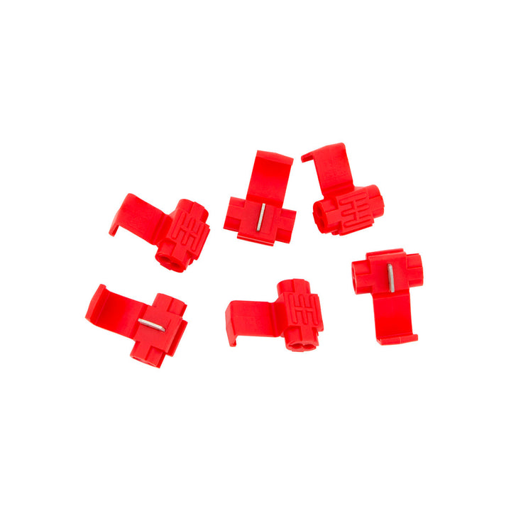 22-16 AWG Red Mid - Line Tap Connector w/ Stop (6-Pack)