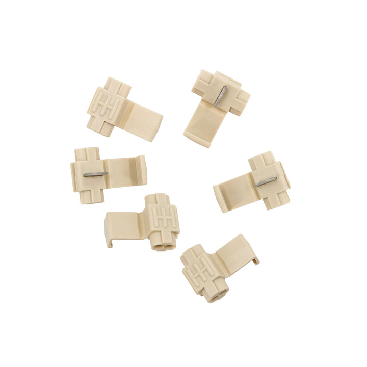 18-14 AWG White Mid - Line Tap Connector w/ No Stop (6-Pack)