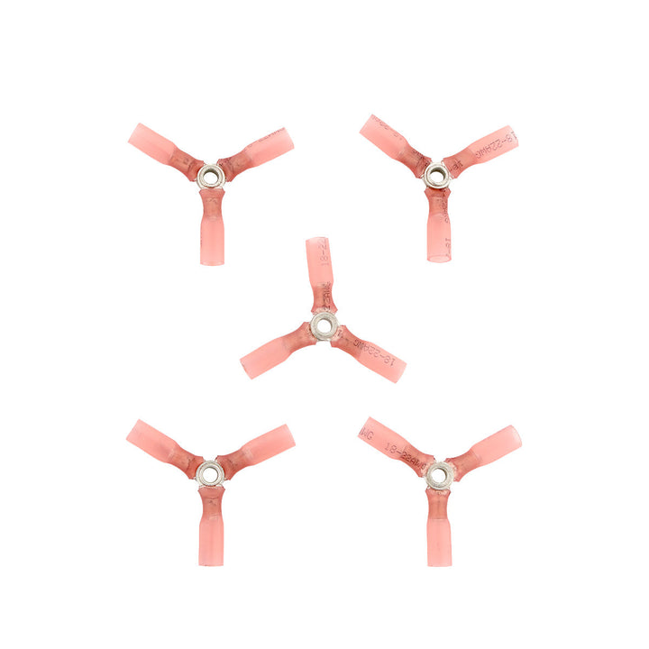 22-18 AWG 3 - Way (Y) CS Heat Shrink Connector - Red (5-Pack)