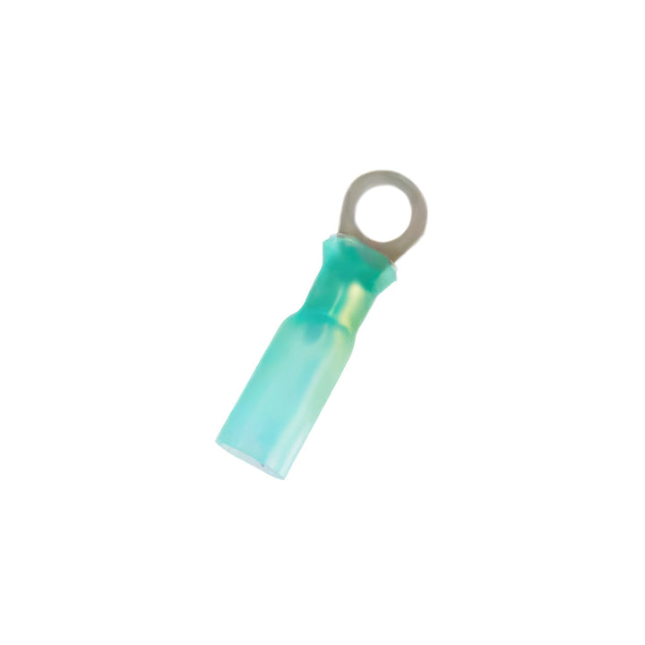 16-14 AWG 3/8" Stud CS Heat Shrink Ring Terminal - Blue (5-Pack)