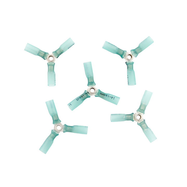 16-14 AWG 3 - Way (Y) CS Heat Shrink Connector - Blue (5-Pack)