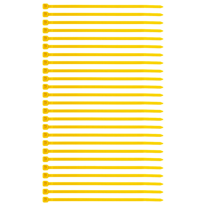 5.5" Yellow Nylon Cable Zip Ties 40 Lbs (25-Pack)