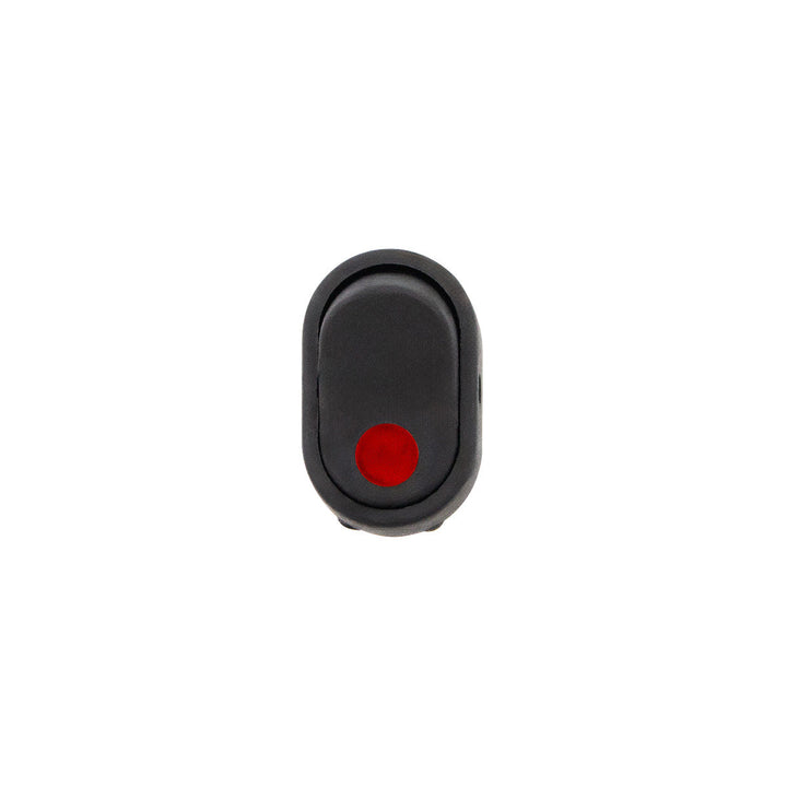 Red Illum Oval Rocker 16 Amp 12V On/Off 1/2" Dia. 1 Pc.