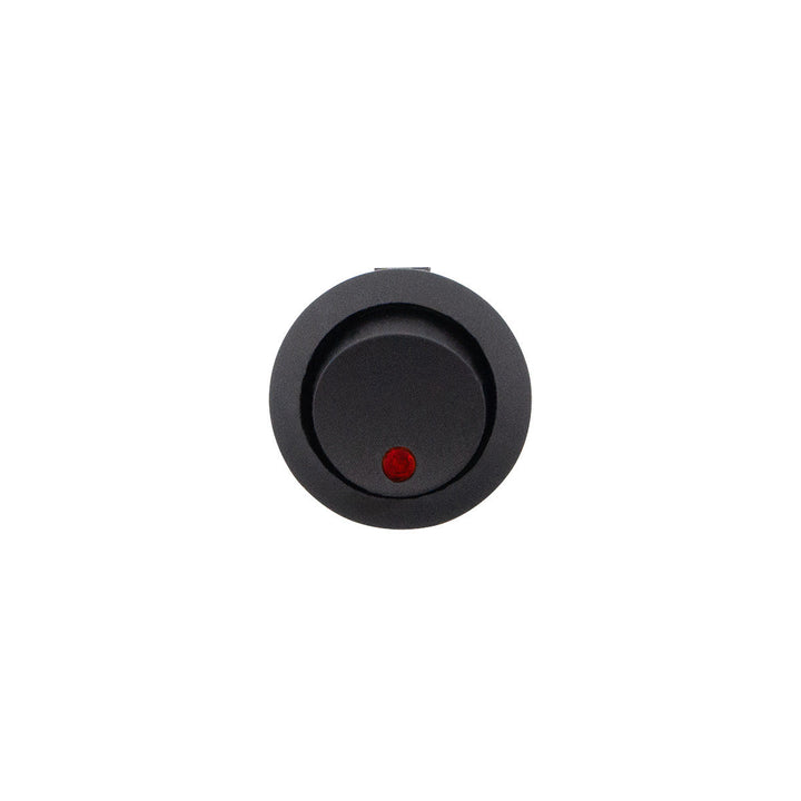 Red LED Round Rocker 10 Amp 12V On/Off 1/2" Dia. 1 Pc.