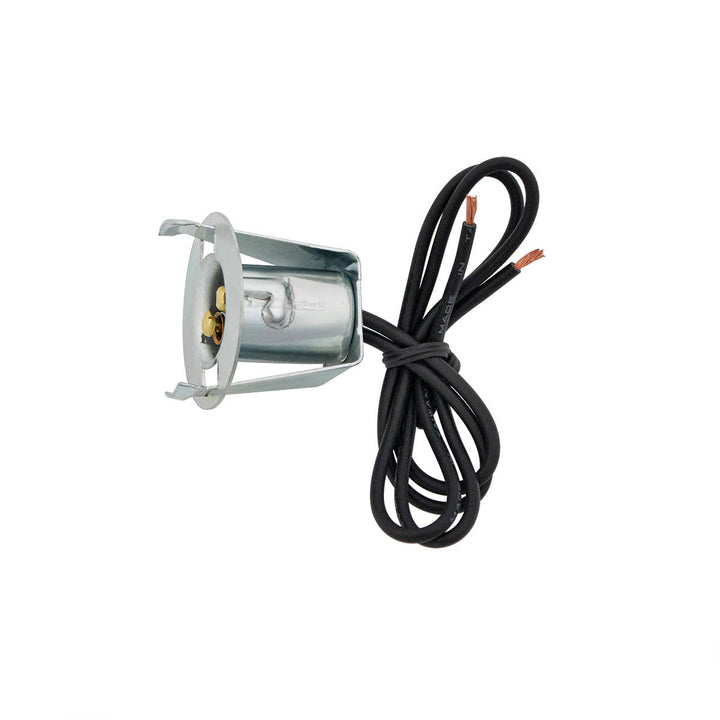 1 - Wire Universal Single Contact Instrument Panel &amp; License Plate Light Socket w/ Spring Clip Mount, 1 Pc.