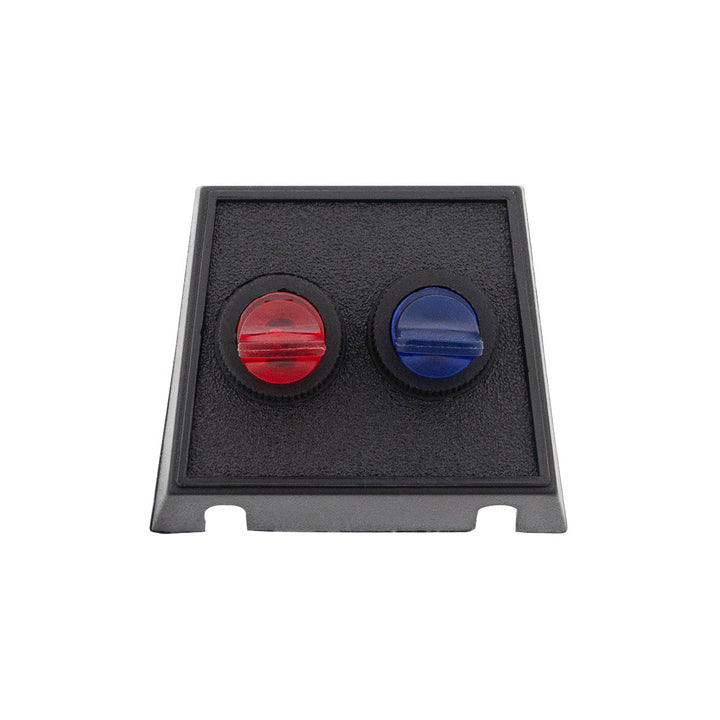 Red &amp; Blue Illum Duckbills in Panel Mount Combo 20 Amp 12V S.P.S.T. On/Off 1 Set.