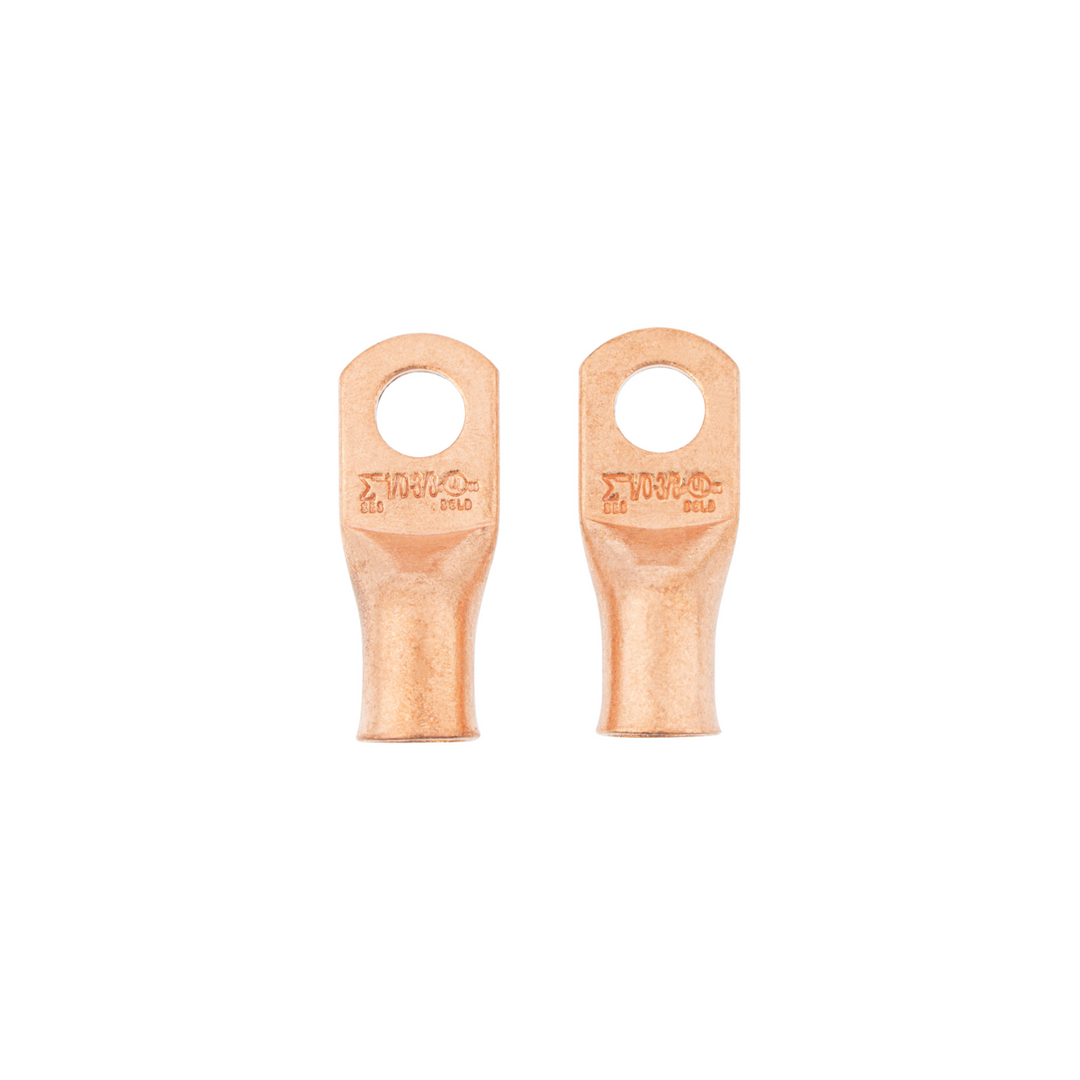 1/0 3/8" HD Seamless Tubular Copper Lug-Flared End 2 Pcs