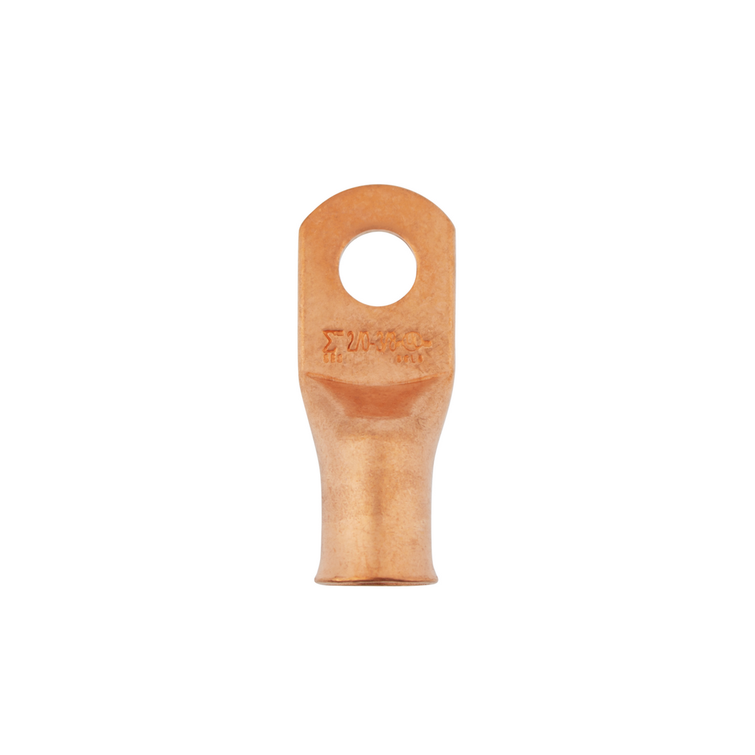 2/0 3/8" HD Seamless Tubular Copper Lug-Flared End 2 Pcs