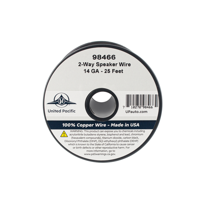 14 AWG 2-Way Clear Speaker Wire Bonded 25 Ft