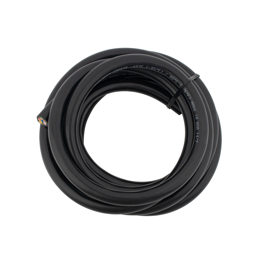 14 Awg 7-Way Black Jacketed Trailer Wire 10 Ft