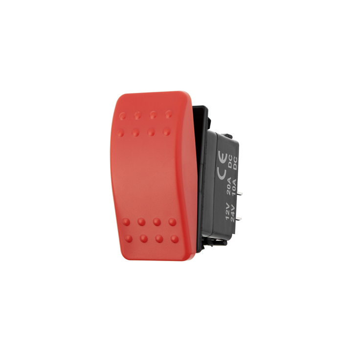 Red SPST Mom. Off/On Rocker Switch (Carling Style) 1 Pc