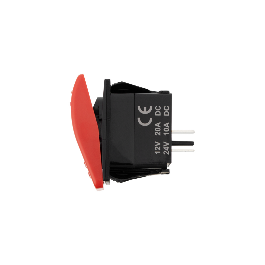 Red SPST Mom. Off/On Rocker Switch (Carling Style) 1 Pc
