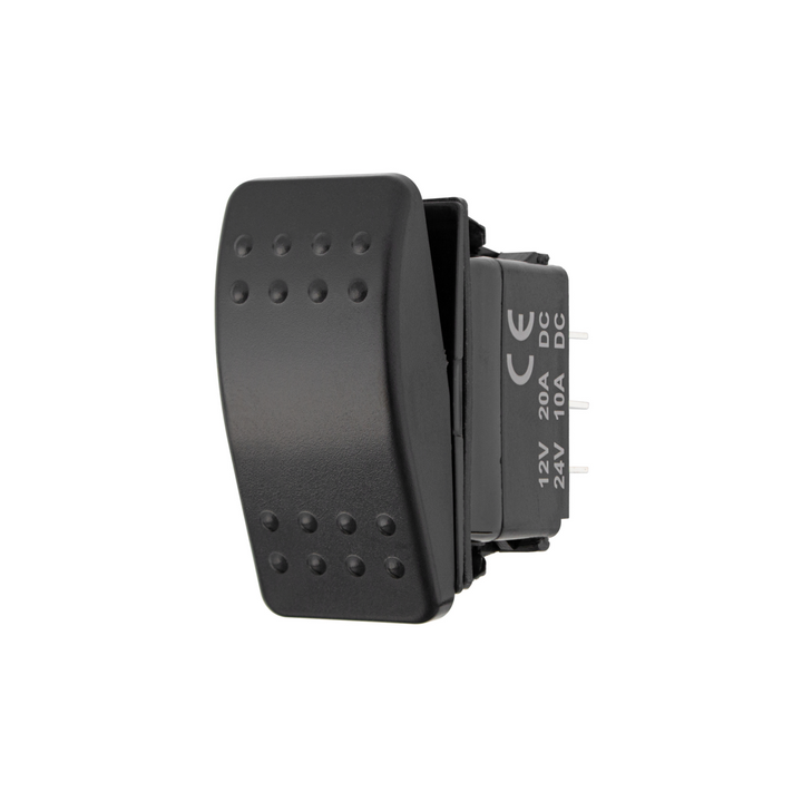 Black DPDT On/Off/On Rocker Switch (Carling Style) 1 Pc
