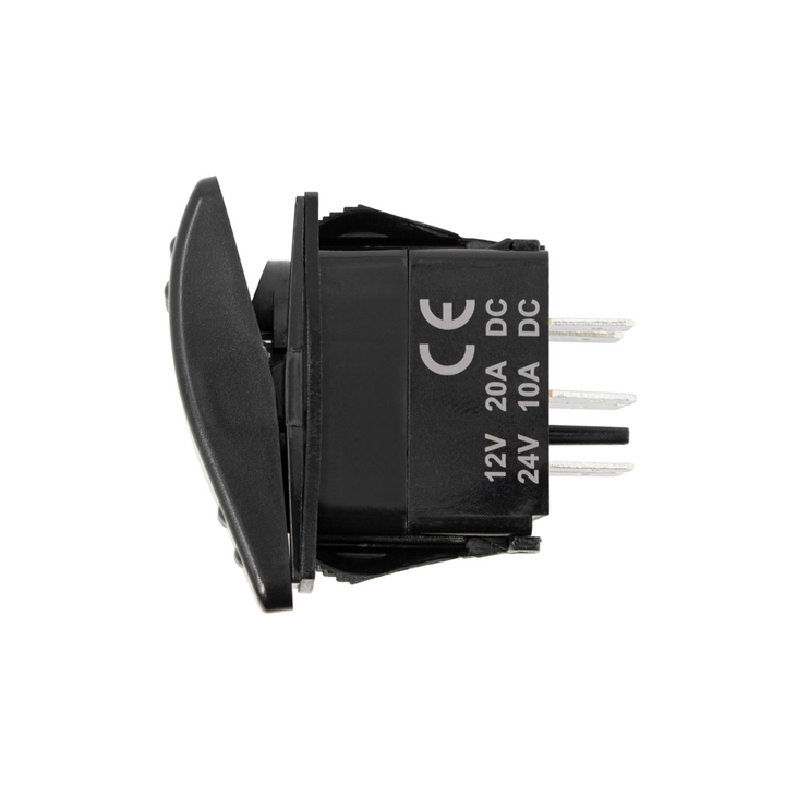 Black DPDT On/Off/On Rocker Switch (Carling Style) 1 Pc