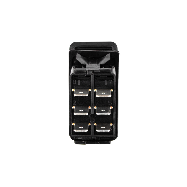 Black DPDT On/Off/On Rocker Switch (Carling Style) 1 Pc